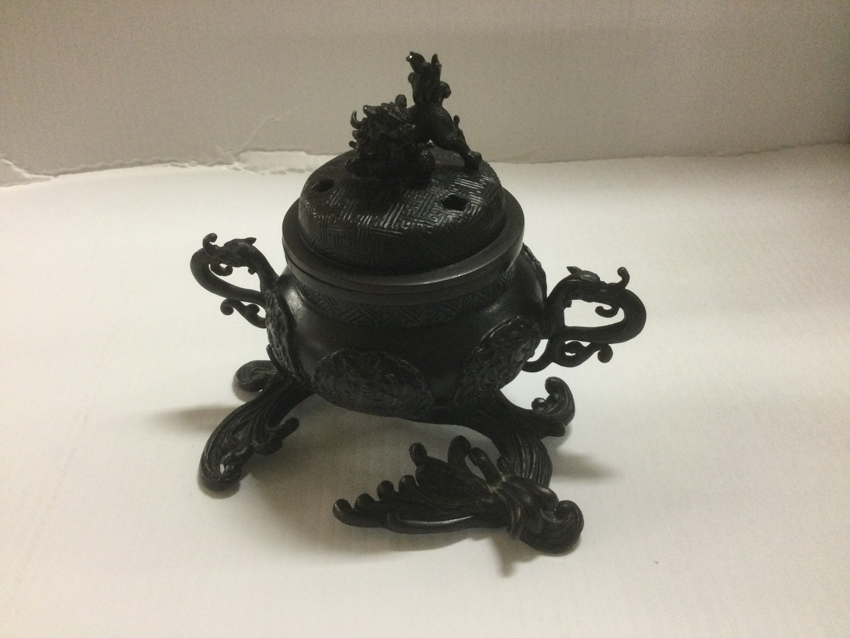 Black incense burner bronze 